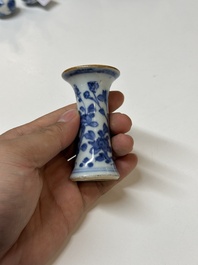 A varied collection of Chinese blue and white porcelain, Kangxi/Qianlong