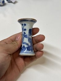 A varied collection of Chinese blue and white porcelain, Kangxi/Qianlong