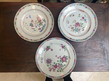 Collection vari&eacute;e en porcelaine de Chine en grisaille et famille rose, Yongzheng/Qianlong