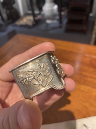 A group of ten varied Chinese small silver wares, Bao Sheng 寶升 mark, 19/20th C.