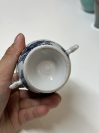 A varied collection of Chinese blue and white porcelain, Kangxi/Qianlong