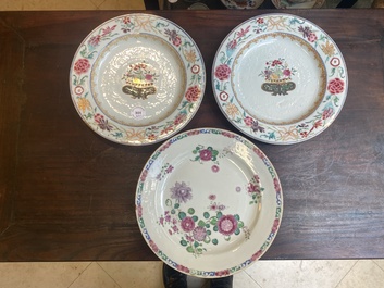 Collection vari&eacute;e en porcelaine de Chine en grisaille et famille rose, Yongzheng/Qianlong