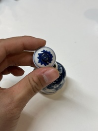 A varied collection of Chinese blue and white porcelain, Kangxi/Qianlong