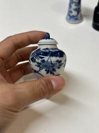 A varied collection of Chinese blue and white porcelain, Kangxi/Qianlong