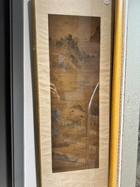 Chinese school: three various works, ink and colour on silk, one work signed Dai Xi 戴熙, 18/19th C.