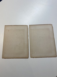 Chinese school: Thirteen various works, ink and colour on paper and silk, signed Xiaocun 晓邨 and Futing 富廷, 19/20th C.