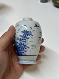 A varied collection of Chinese blue and white porcelain, Kangxi/Qianlong