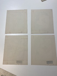 Chinese school: Thirteen various works, ink and colour on paper and silk, signed Xiaocun 晓邨 and Futing 富廷, 19/20th C.