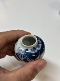 A varied collection of Chinese blue and white porcelain, Kangxi/Qianlong