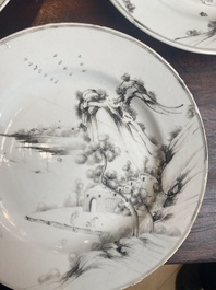 Collection vari&eacute;e en porcelaine de Chine en grisaille et famille rose, Yongzheng/Qianlong