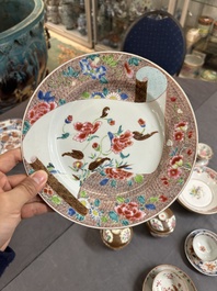 Een gevarieerde collectie Chinees famille rose en Imari-stijl porselein, Yongzheng en later