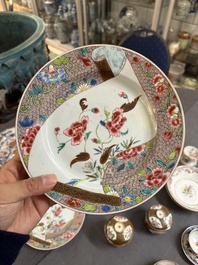 Een gevarieerde collectie Chinees famille rose en Imari-stijl porselein, Yongzheng en later