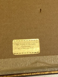 Collection vari&eacute;e de panneaux en soie brod&eacute;e, un couvre-&eacute;ventail et des badges de rang, 19&egrave;me