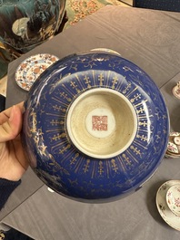 Een gevarieerde collectie Chinees famille rose en Imari-stijl porselein, Yongzheng en later