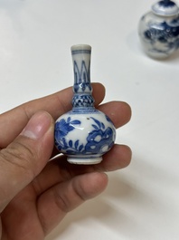A varied collection of Chinese blue and white porcelain, Kangxi/Qianlong