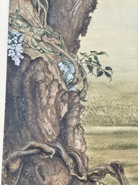 Chang Zenhao 常曾灏: 'Horses', ink and colour on silk, dated 1952