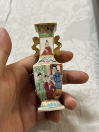 A varied collection of Chinese blue and white and famille rose porcelain, 18th C. and later