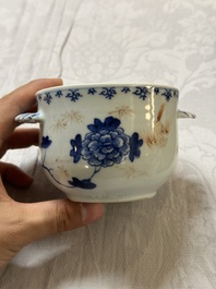 A varied collection of Chinese blue and white and famille rose porcelain, 18th C. and later