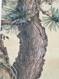 Chang Zenhao 常曾灏: 'Horses', ink and colour on silk, dated 1952