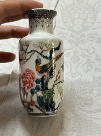 A varied collection of Chinese blue and white and famille rose porcelain, 18th C. and later