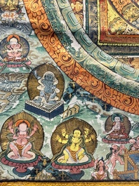 An Avalokiteshvara mandala thangka, Tibet, 19th C.