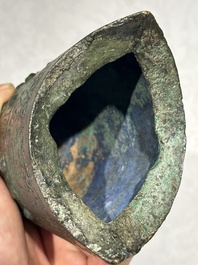 Rare cloche archa&iuml;que en bronze inscrite, Chine, Zhou oriental