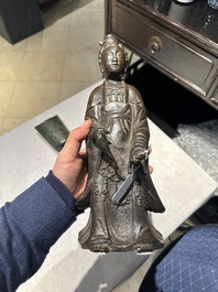 Sculpture de Guanyin en bronze, Chine, Ming