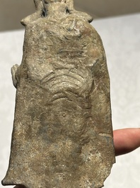 Groupe de cinq figures de Bouddha en bronze, Tha&iuml;lande et Indon&eacute;sie, 8/17&egrave;me
