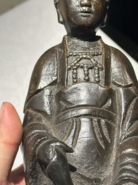 Sculpture de Guanyin en bronze, Chine, Ming
