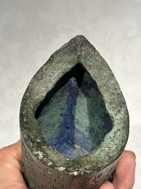 Rare cloche archa&iuml;que en bronze inscrite, Chine, Zhou oriental