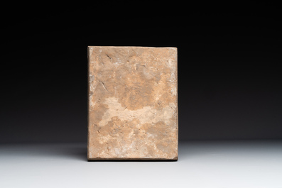 A Chinese architectural pottery tile of a 'non-Han' figure, Song/Jin