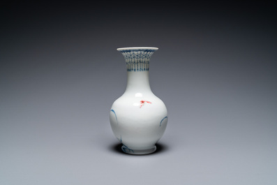 A Chinese blue and white vase in the style of Wang Bu, Yongzheng mark, 20th C.
