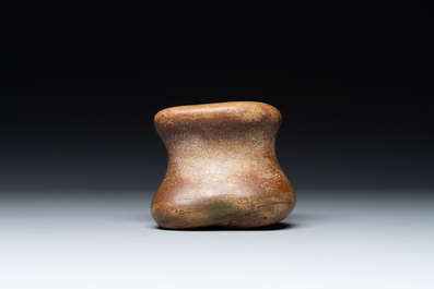 A Chinese scholar's rock on wooden stand, Ming or later