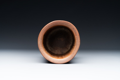 A Chinese carved bamboo 'Seven Sages of the Bamboo Grove' brush pot, 19th C.