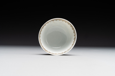 A fine Chinese grisaille 'Adoration of the Shepherds' cup, Qianlong, ca. 1745