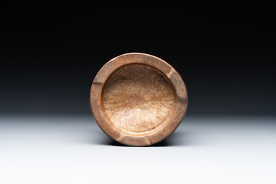 A Chinese carved bamboo 'Seven Sages of the Bamboo Grove' brush pot, 19th C.