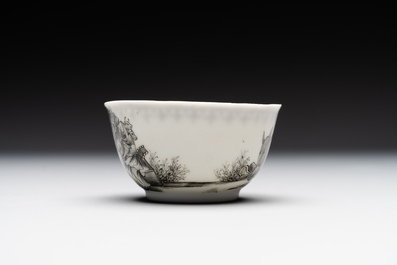 A fine Chinese grisaille 'Adoration of the Shepherds' cup, Qianlong, ca. 1745