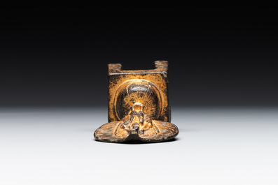 A Chinese gilt bronze standing Buddha in Northern Wei-style, 19th C.