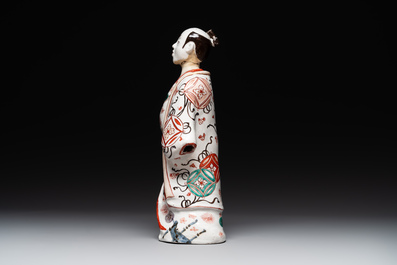A Japanese Imari figure of a Bijin, Edo, 1st half 18th C.