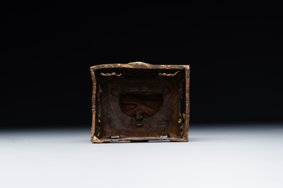 A Sino-Tibetan gilt bronze Buddha Amitayus, dated 1770, Qianlong
