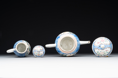 A Chinese famille rose 20-piece tea service, Yongzheng/Qianlong