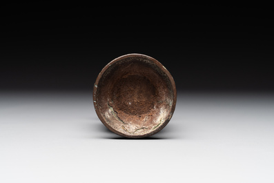 A Chinese bronze vase and a Taoist figure-shaped incense burner, Ming