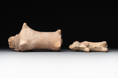 A varied collection of four terracotta animal sculptures and two bowls, Indus Valley, Iran, Pakistan and Afghanistan, 29th/3rd C. B.C.