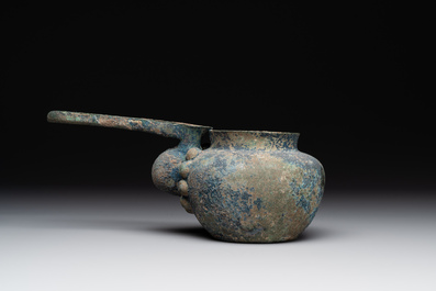A group of seven bronze and pottery objects, Syria, Persia, and Luristan, 3rd C. and earlier