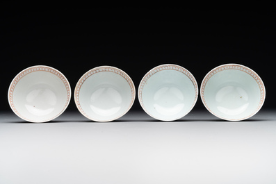 A Chinese famille rose 20-piece tea service, Yongzheng/Qianlong