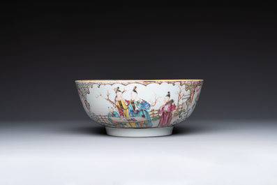A Chinese famille rose 'mandarin subject' bowl, Qianlong