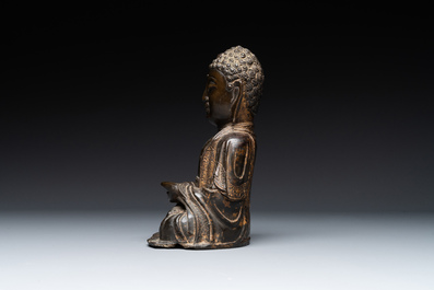 A Chinese bronze Buddha, Ming