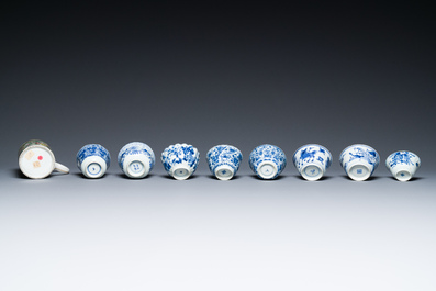 A very extensive collection of Chinese cups and saucers, Kangxi and later