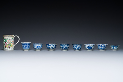A very extensive collection of Chinese cups and saucers, Kangxi and later