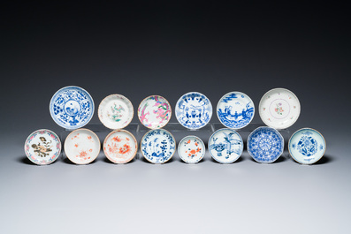 A very extensive collection of Chinese cups and saucers, Kangxi and later